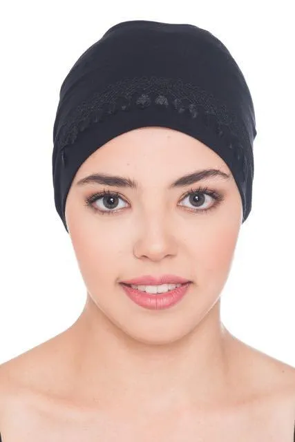 Lace Detail Sleep Cap