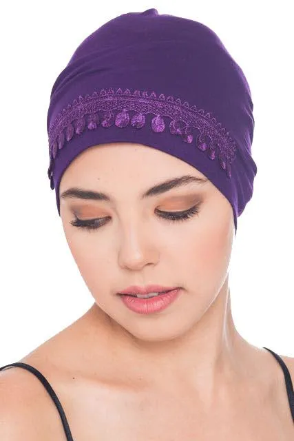 Lace Detail Sleep Cap