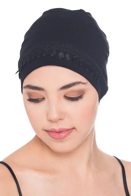 Lace Detail Sleep Cap