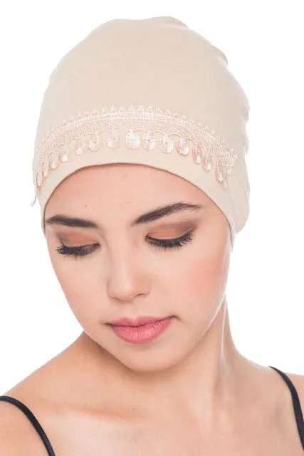 Lace Detail Sleep Cap