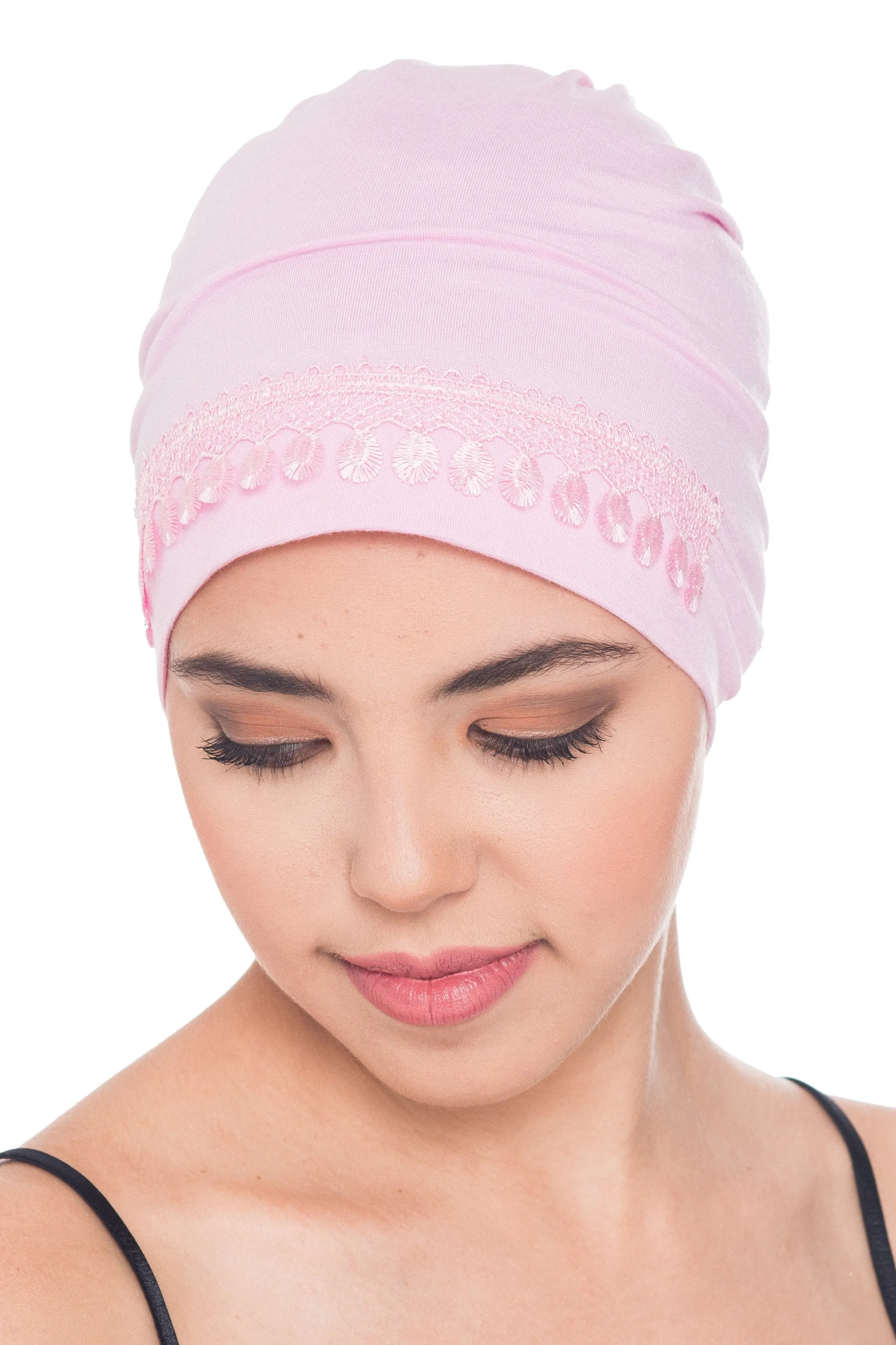 Lace Detail Sleep Cap