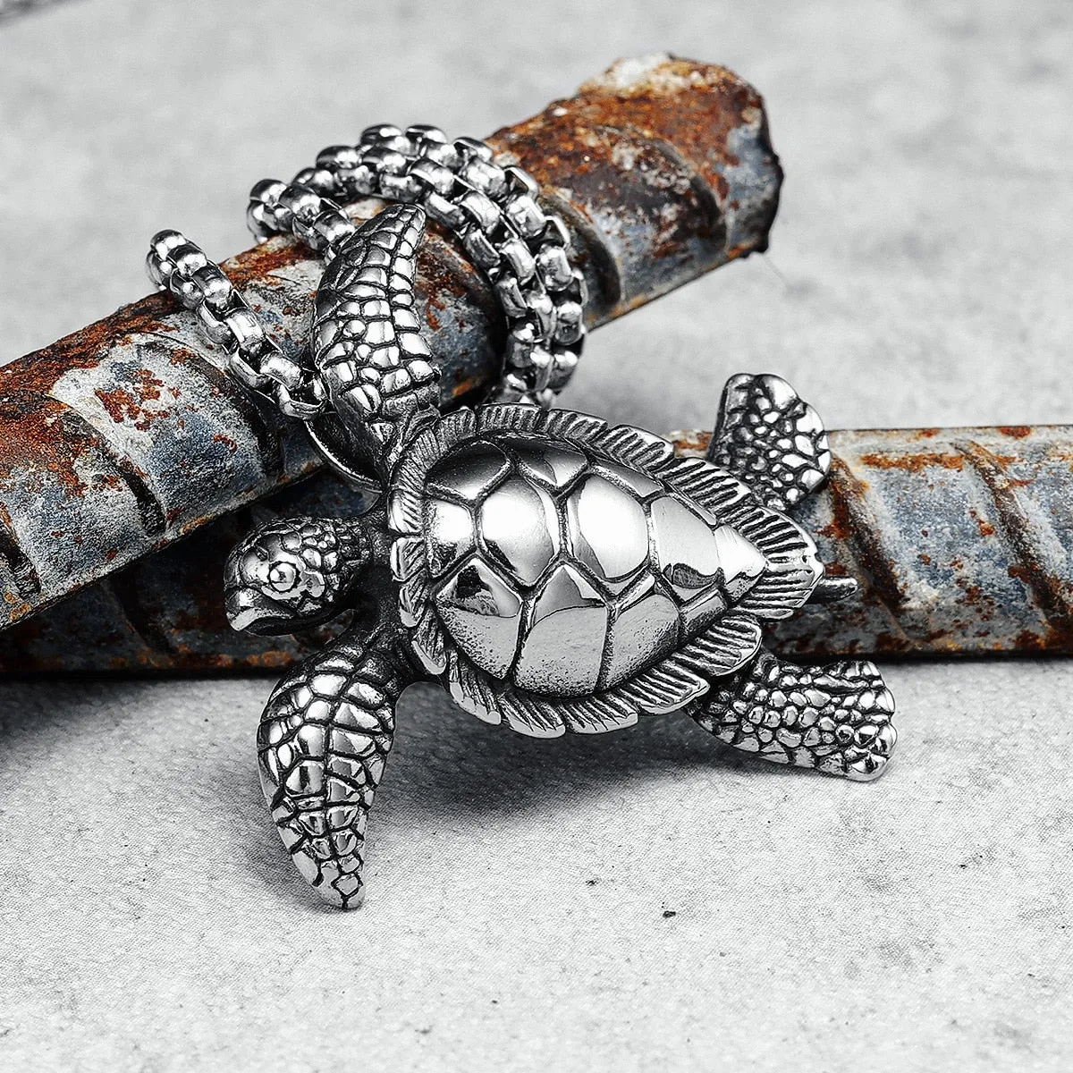 Luxurious Stainless Steel Turtle Necklace