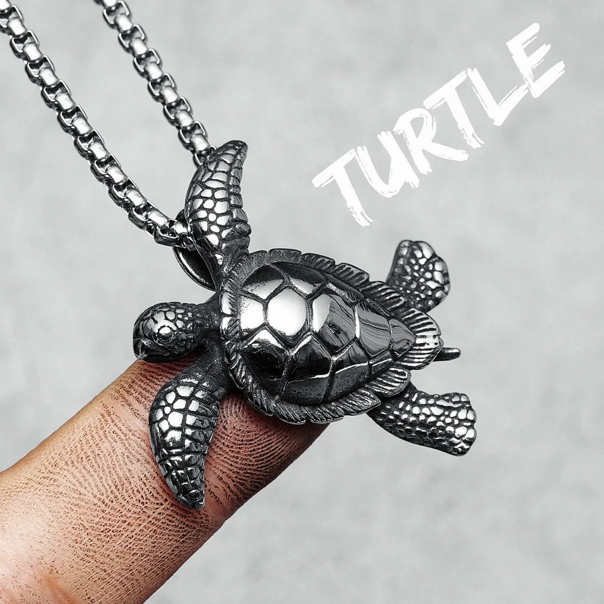 Luxurious Stainless Steel Turtle Necklace