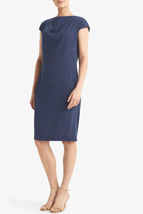 Marilyn Dress - Stretch Linen :: Blueberry