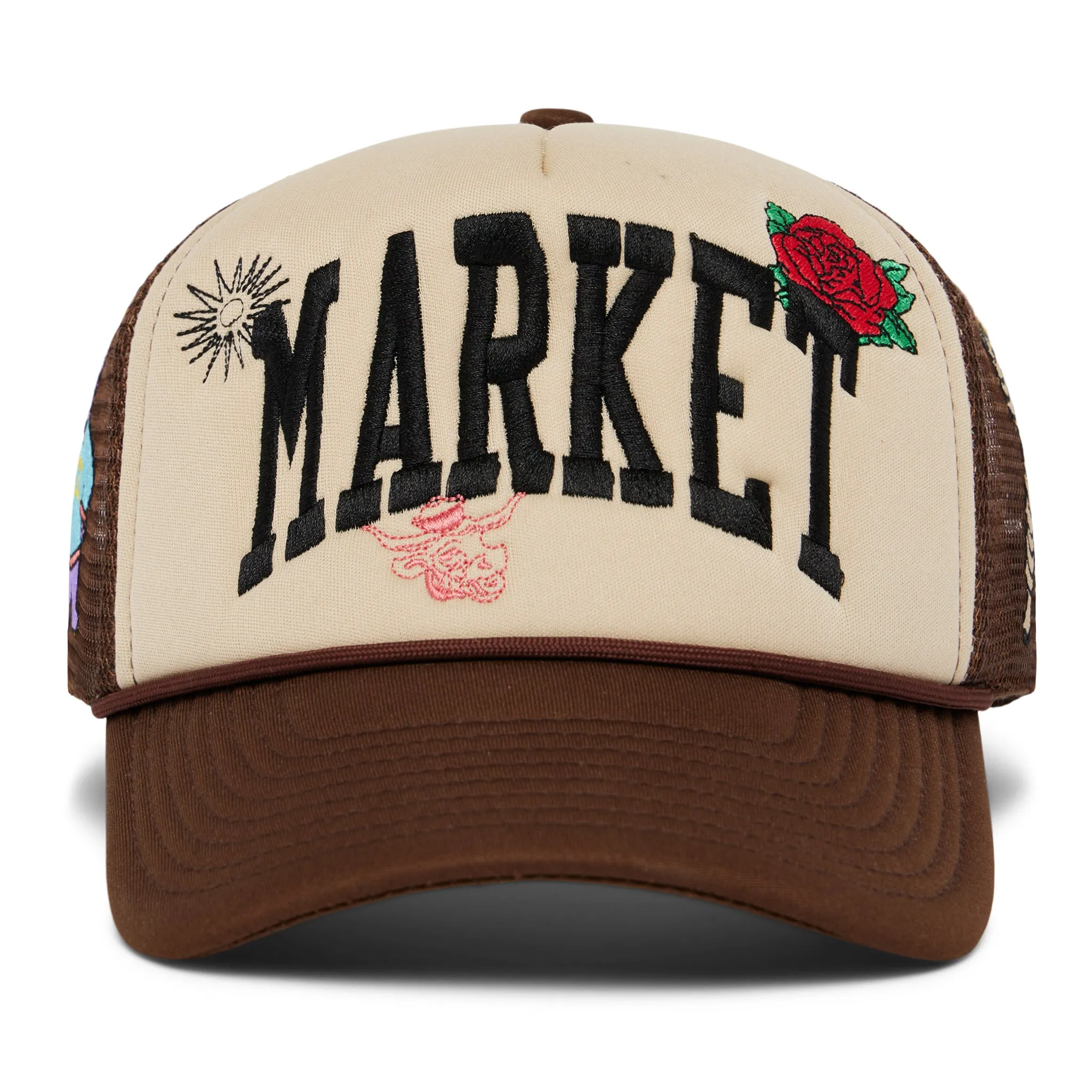 MARKET VARSITY HAND DRAWN TRUCKER HAT