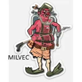 Navy EOD Caricature Vinyl Stickers