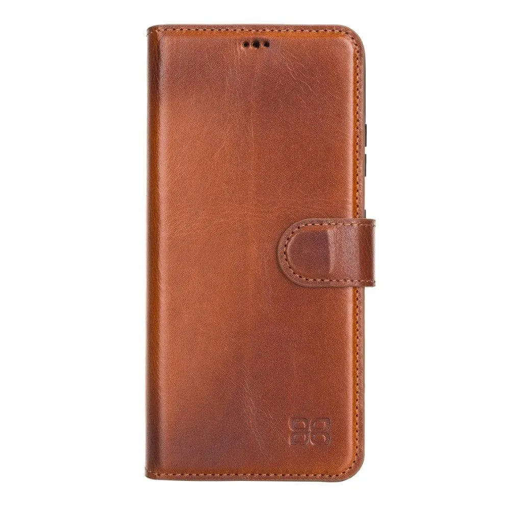 Non-Detachable Leather Wallet Cases for Samsung Galaxy S21 Series