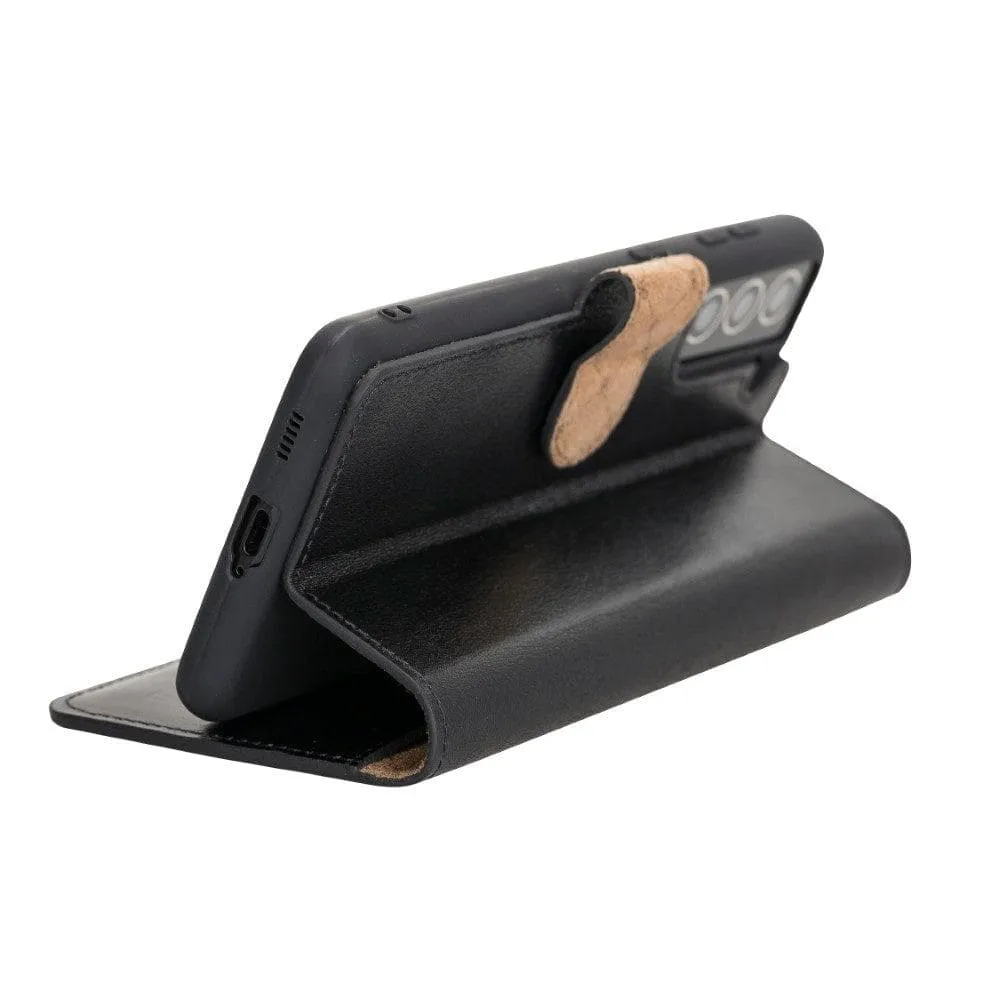 Non-Detachable Leather Wallet Cases for Samsung Galaxy S21 Series