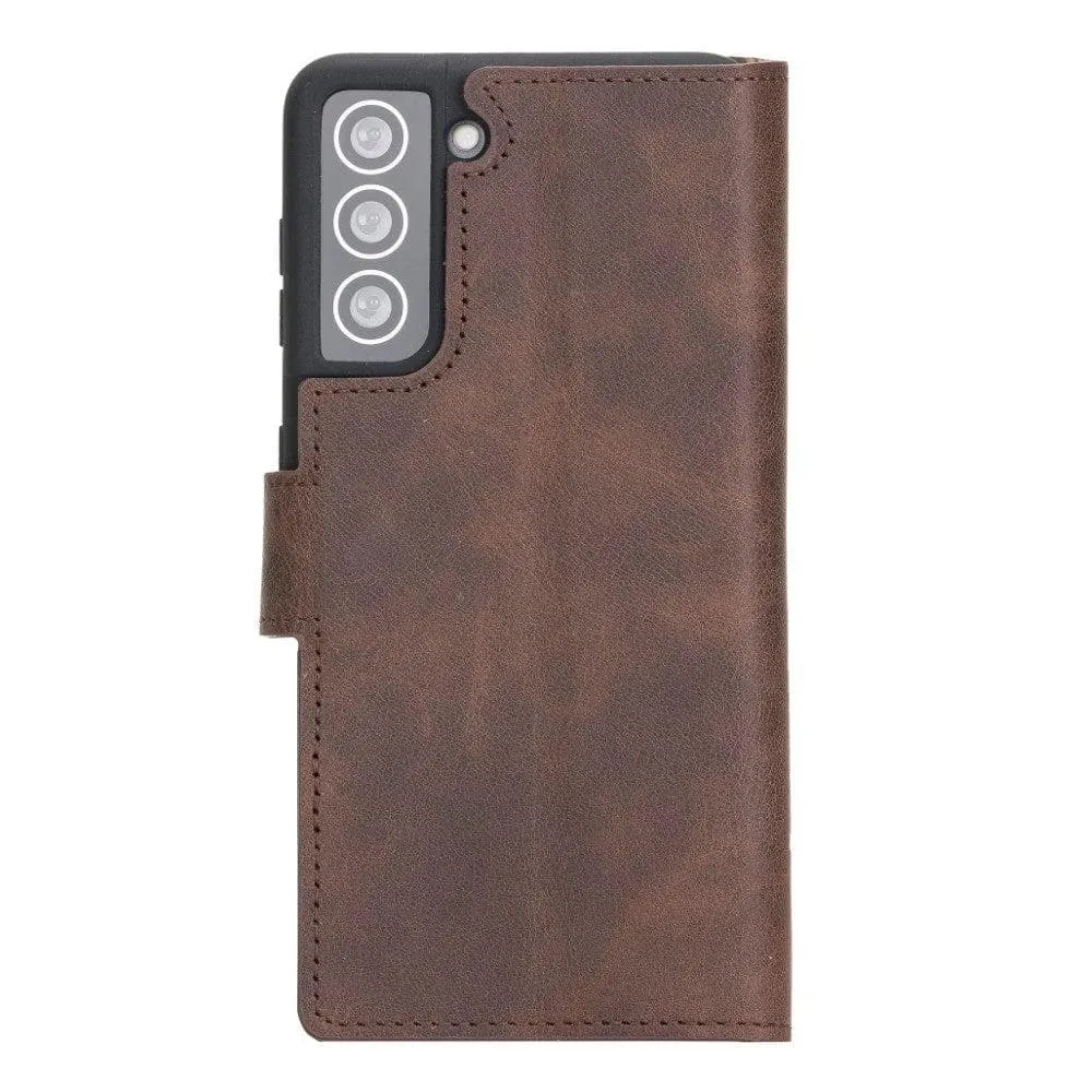 Non-Detachable Leather Wallet Cases for Samsung Galaxy S21 Series