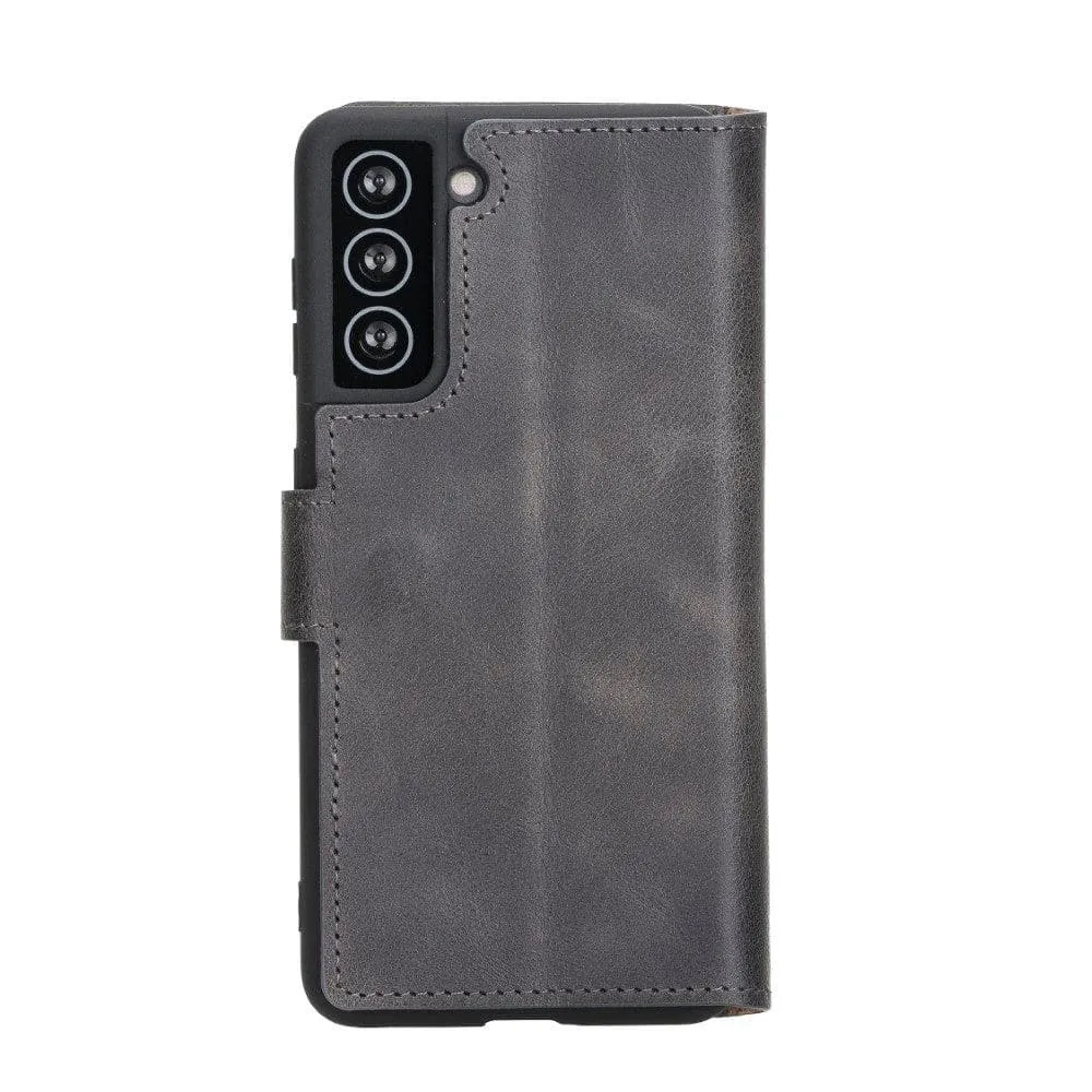 Non-Detachable Leather Wallet Cases for Samsung Galaxy S21 Series