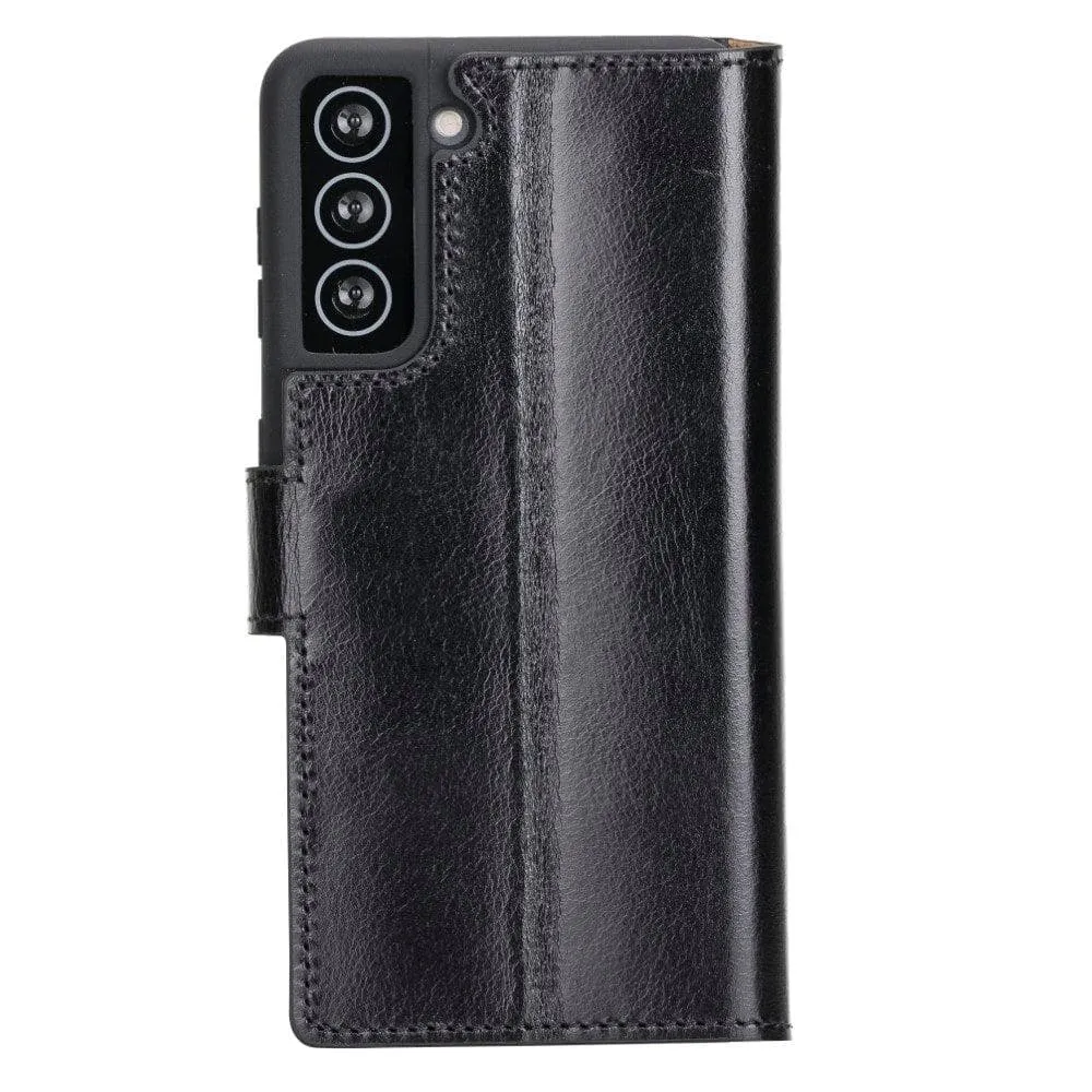 Non-Detachable Leather Wallet Cases for Samsung Galaxy S21 Series