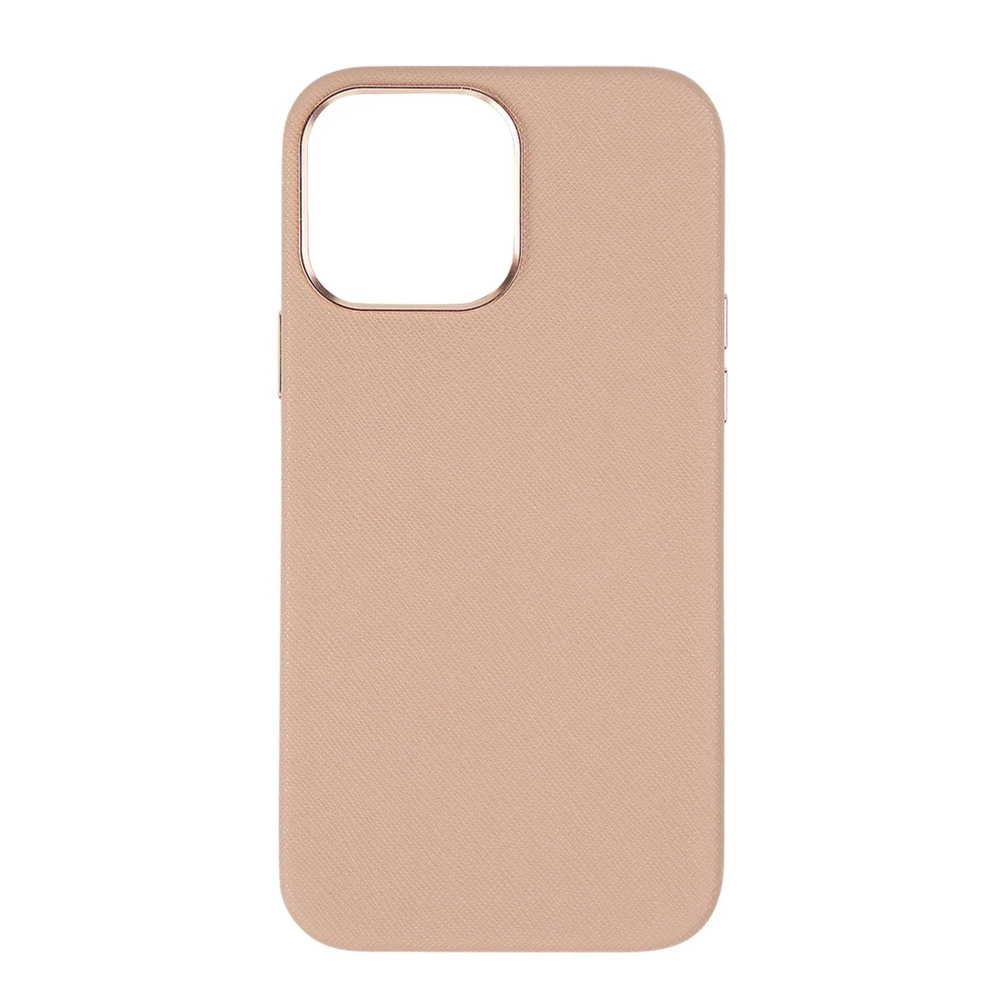 Nude - iPhone 14 Series Full Wrap Saffiano Phone Case