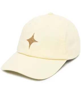 Pastel Yellow Baseball Cap With Glitter Star