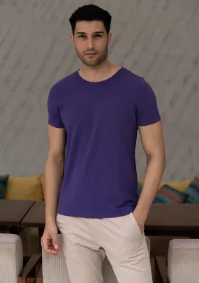 Piqué T-Shirt in Deep Wisteria