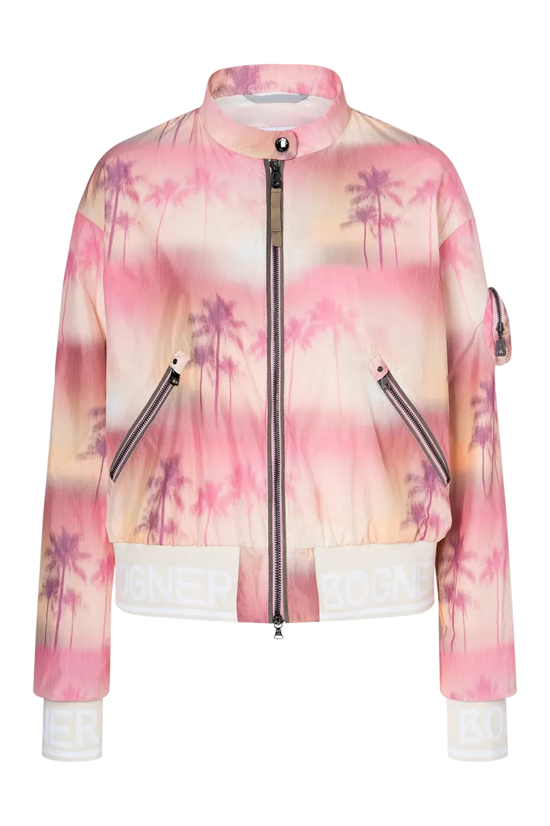 Romira Peach & Pink Print Blouson Jacket