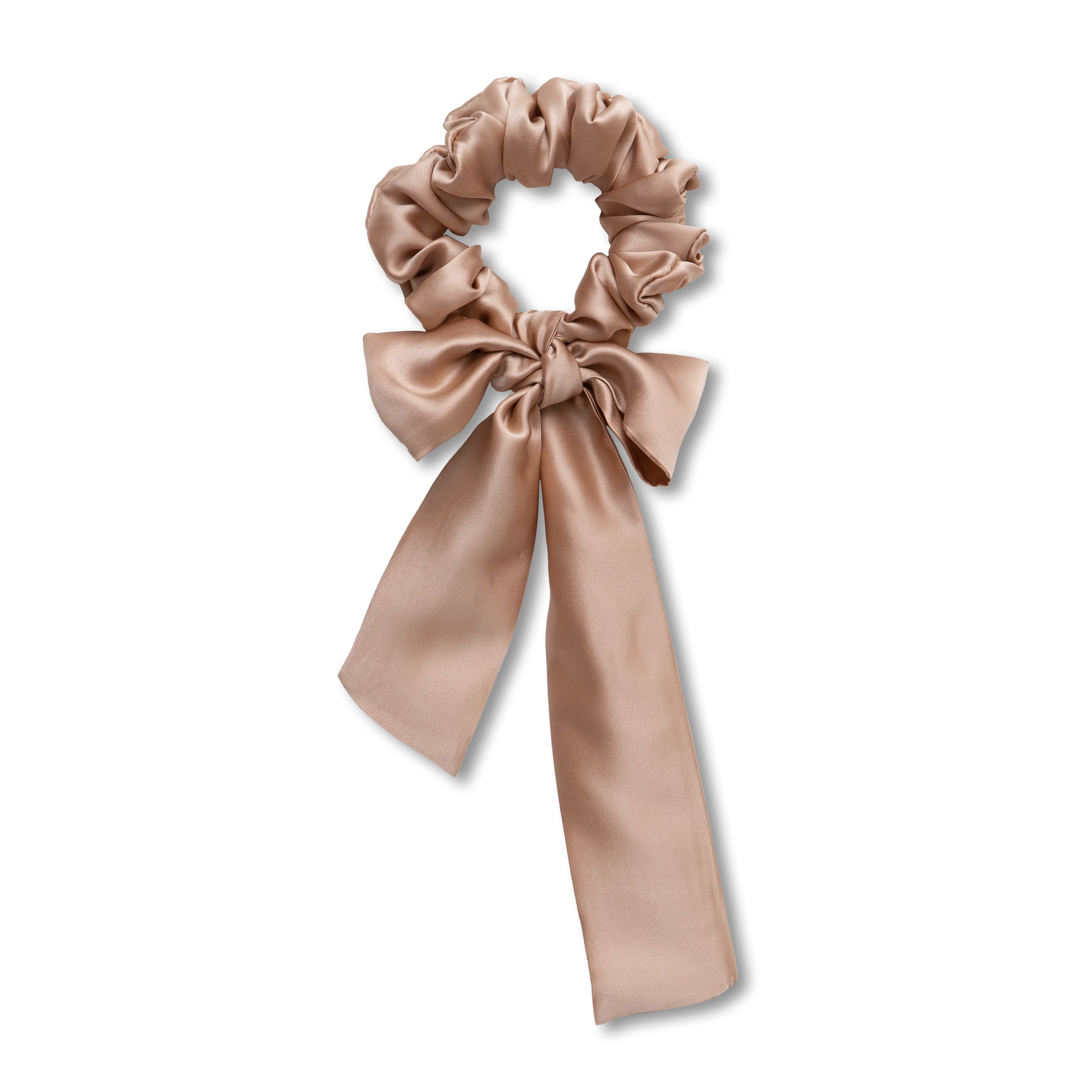 SCRUNCHIE - GIRLS SILK SCRUNCHIE CARAMEL