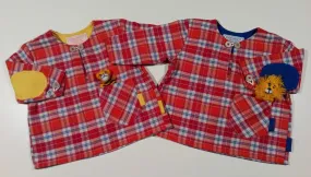 Shirt in flanel with patches on the sleeve