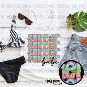 Summer Stack Babe Black Script - PNG