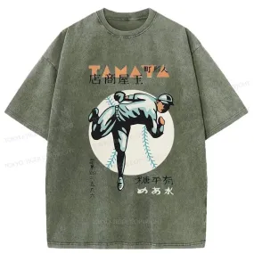 Tokyo-Tiger Baseball in Japan Washed T-Shirt