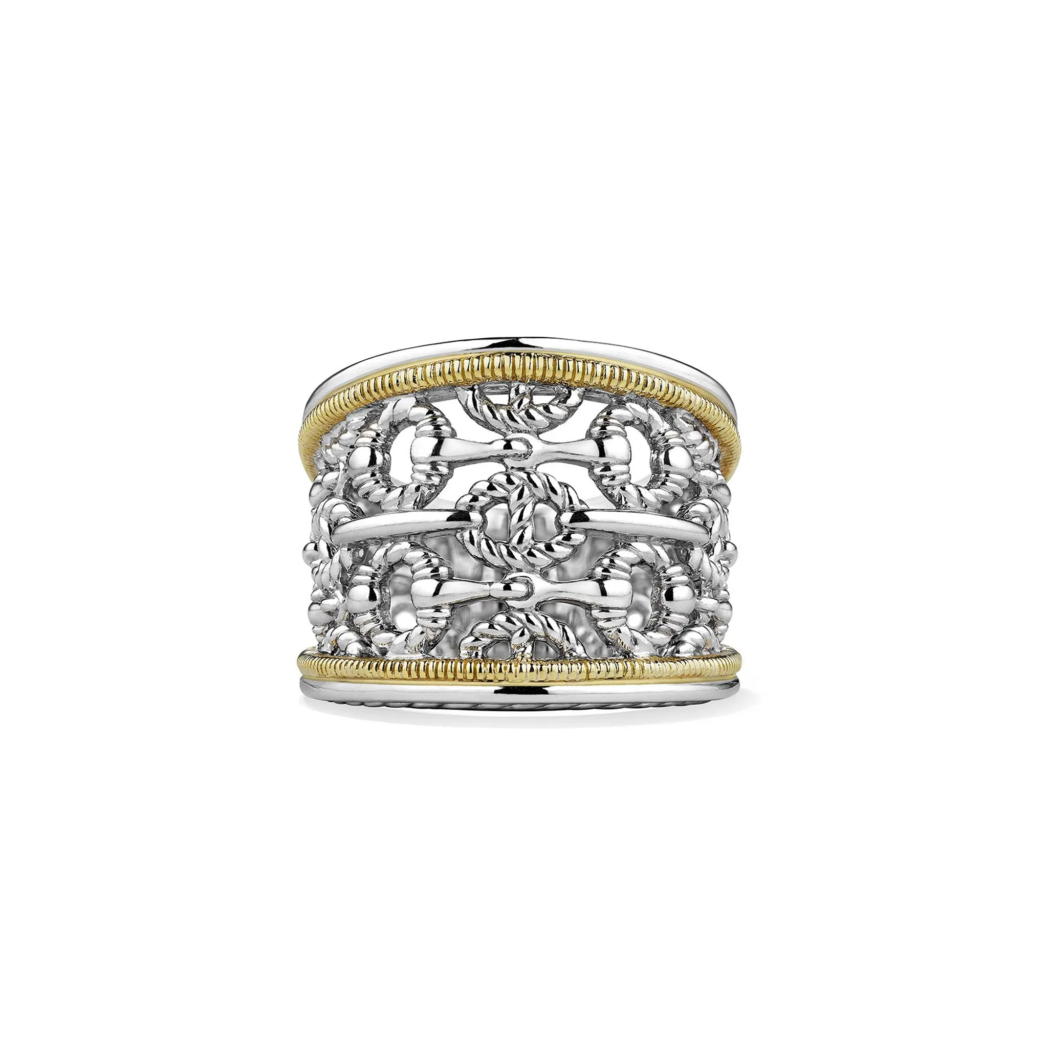 Vienna Wide Band Ring with 18K Gold