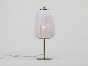 White soft fabric table lamp