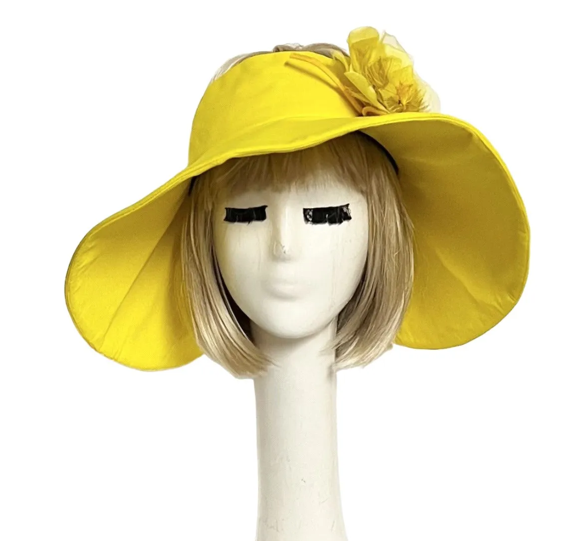 Yellow Sun Visor Hat Flower