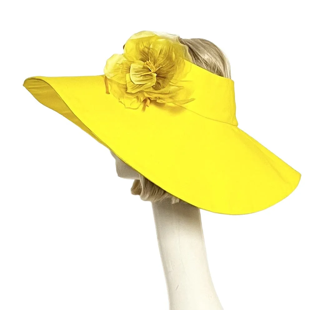 Yellow Sun Visor Hat Flower